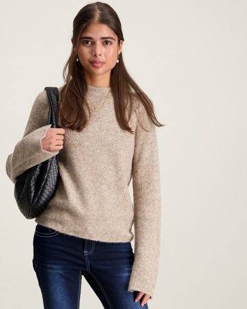 LMTD NLFKLEAVE LS SHORT KNIT Brun Pulls Fille - Kids Brand Store