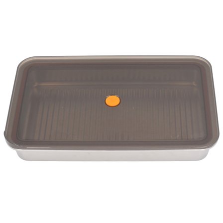 304 Dumplingboks i rustfritt stål med lokk, miljøvennlig, multifunksjonell kjøleskapsoppbevaring