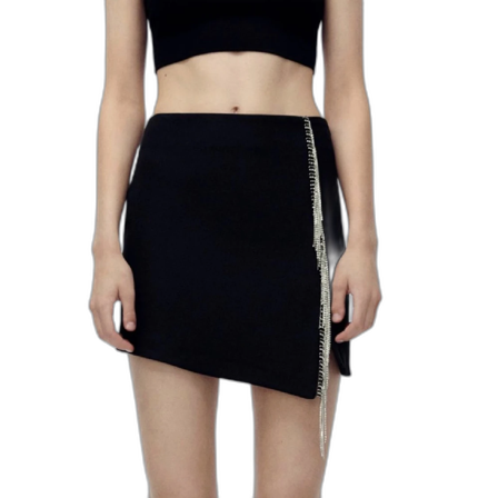 Kjol med strass Zara