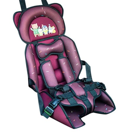 Babysitsstol Bærbar bilsikkerhedspude Åndbar Siddemadras til børn under 12 år Grain Print Bjørn