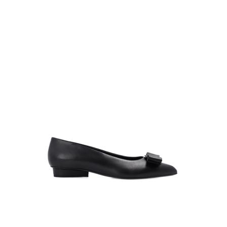 Salvatore Ferragamo, Viva flats Zwart, Dames, Maat:39 EU,leer