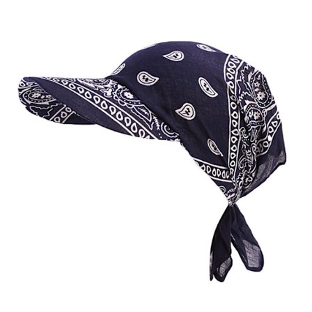 Dame Hovedtørklæde Visir Hat Med Printet Hårbånd Bredskygget Solhat