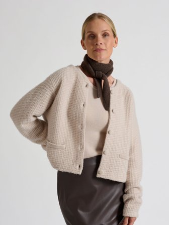 Kashmina - Kashmirjakke "Luna" - Cream - Size L