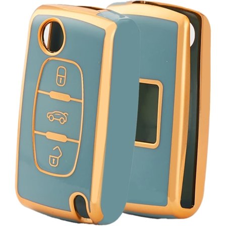 2 kpl Auton Avaimen Kotelo Avaimen Kuori, TPU Avaimen Kotelo Kannen 2/3 Painikkeita Peugeot 106 207 308 406 607 Expert Partner Citroen C2 C3
