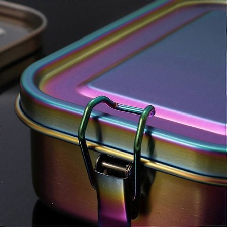 Lækagesikker madkasse i rustfrit stål til børn med aftagelig rumdeler til skole og arbejde