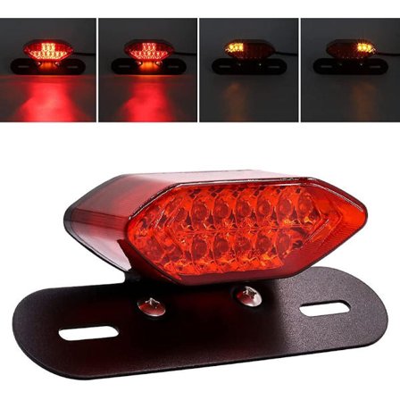 Motorcykel LED baglygte, motorcykel blinklys Bagbremselys Indikator Nummerpladelampe 12v
