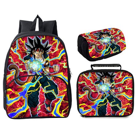 Dragon Ball Student Skolväska Tredelad Set 16 Inch Style 8
