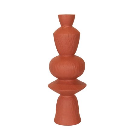 Orange Keramikvase 71cm – Moderne Boho Indretning