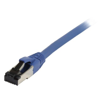 SYNERGY Patchkabel RJ45, CAT8.1 2000Mhz, 7,5m, blau, S-STP(S/FTP), TPE/LSZH(SuperFlex), AWG26, Synergy 21
