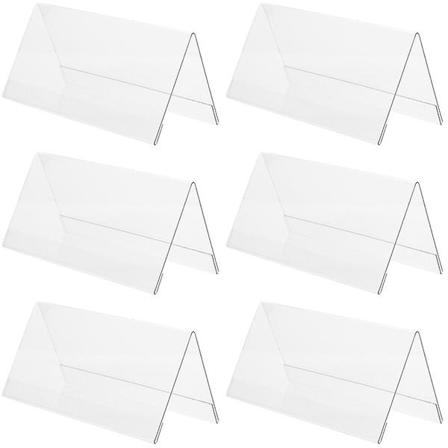 6 kpl Akryyli Näyttöpidikkeet Istumapaikka Numeronpidikkeet Toimiston Nimen Näyttömerkit Konferenssin Tarvikkeet Läpinäkyvät Transparen