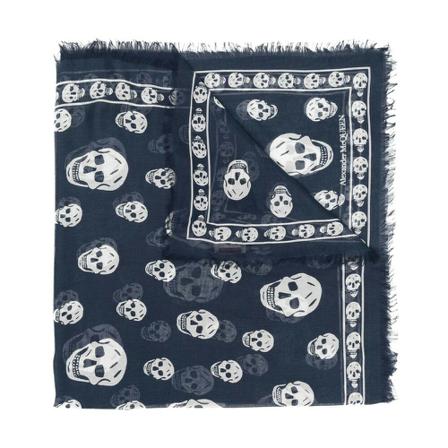 Alexander McQueen Scarves Blå, Herre Halstørklæder og Tørklæder, Størrelse: ONE Size