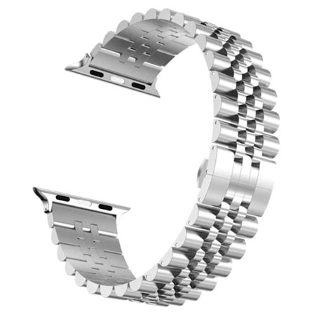 Royal Bracelet i Rostfritt Stål – Armband för Apple Watch 42mm/44mm/45mm/46mm/49mm – Silver