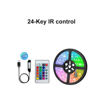 1m Multi-Color Flexibel LED-list för rum, fjärrstyrd, list