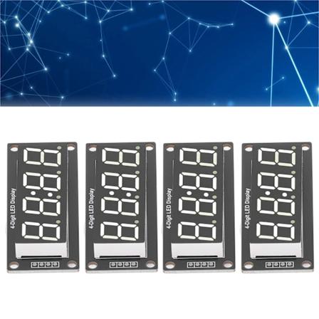 4 Sarjaa 4-numeroista Digitaalista Putki LED-n ytt levy 7 Segmentti Kellomoduuli TM1637 0,56 tuumaa Valkoinen MRA041B
