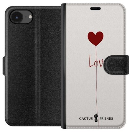 Yhteensopiva Lompakkokotelo Apple Apple iPhone 16e Cactus and Friends - Love Balloon Minimal