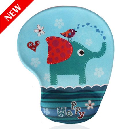 En stykke (elefant) musemåtte med designet sød tegneseriefigur