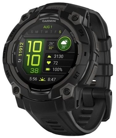 Garmin Instinct 3 45 mm AMOLED Svart med Svart Armband