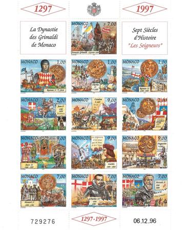 Monaco 1997 - YT 2089-2001+Sz - Postfrisk miniark