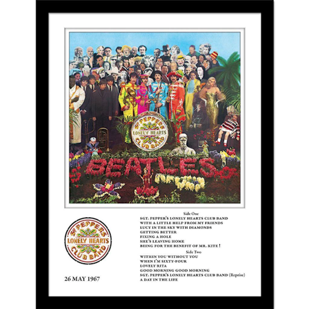 The Beatles Sgt Peppers Lonely Hearts Club Band Inramad Tryck 40