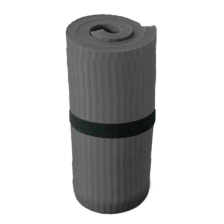 Yoga Pilates matte Tykk treningsmatte Sklisikker treningsmatte 15 mm Fitness Svart