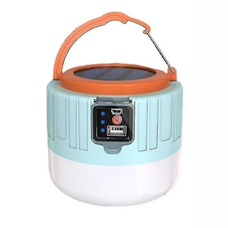 Solar Camping Light Survival Lantern Bärbar Lampa Uppladdningsbar ficklampa Powerbank