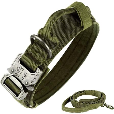 Taktisk hundekrage, nylon, justerbar, K9-krage, kraftig met