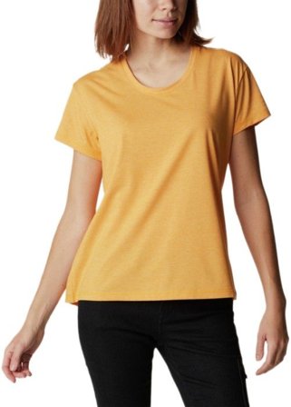 Columbia W's Sun Trek SS Tee Heather Mango - T-Shirts & Piké