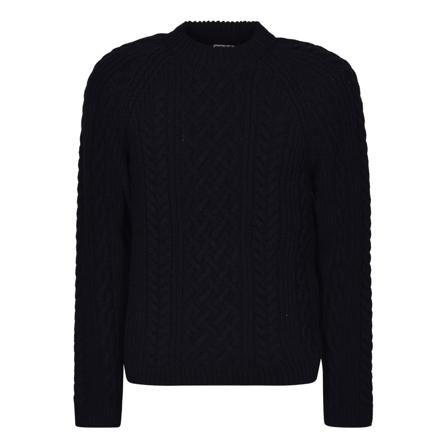 Kenzo, Round-neck Knitwear Zwart, Heren, Maat:S