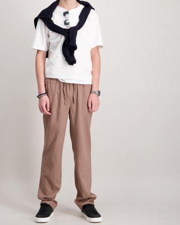 Jack & Jones JPSTBILL JJPAROS JOGGER PANT SN JNR Brązowy Spodnie Chłopiec - Kids Brand Store