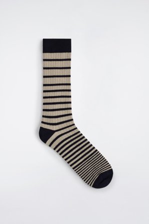 COS Men's Striped Wool Socks in Blue