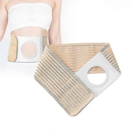 Ostomi-omslag Ostomi Brokkbelte Abdominal Binder Brace Pustende Mageband Med Stomaåpning For Kolostomi Pasienter