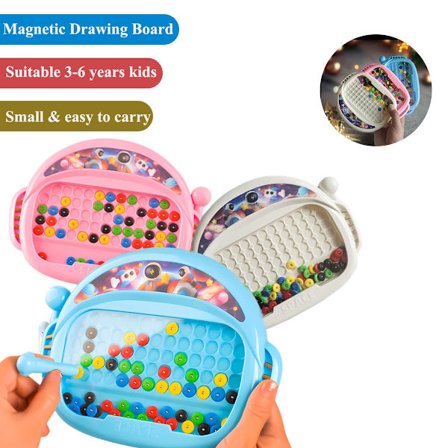 1 STK Magnetisk Doodle Board til børn med Pen og Perler Tegnelegetøj til 3-8 år Børn Pædagogisk Dreng Pige Montessori gave