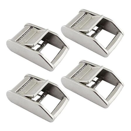Spännbacke i rostfritt stål, spännbacke i rostfritt stål, spännbacke i metall, spännbacke i zink, bältesspänne (färg: silver) (4 st)