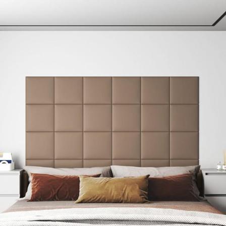 Vidaxl Väggpaneler 12 St Cappuccino 30x30 Cm Konstläder 1,08 M² Brun