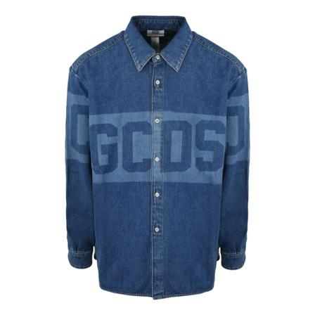 Gcds Denim Shirts Blå, Herre Skjorter