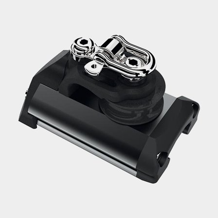 Tope de extremo Lewmar NTR, con polea & hundsvott, talla 2, negro