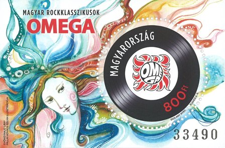 Ungarn - Rock Omega - Postfrisk miniark