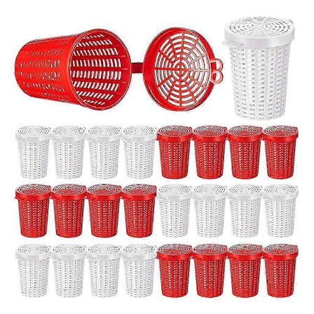 20 stk Fiskeagn Burfelle Fisk Lokkemiddel Mater Kurv Plast Agnbøtte For Kreps Reker Mark Krabbe Karpe_xx