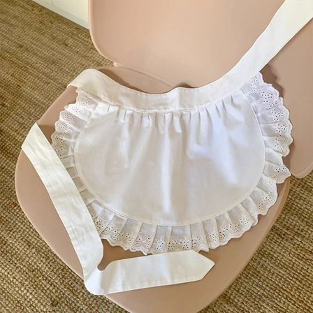 Hvidt Forklæde Halvt Forklæde Server Taljeforklæde Madlavningsforklæde 30x44cm Pakke med 10[D]