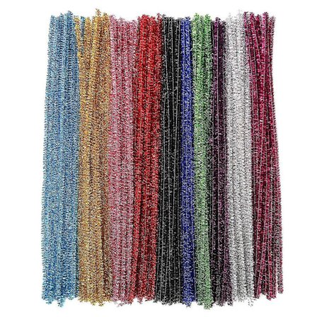 400 stk. Piberensere 10 forskellige farver Chenille Stænger Håndværk Fornødenheder Glitter Piberensere Til Diy Kunsthåndværk