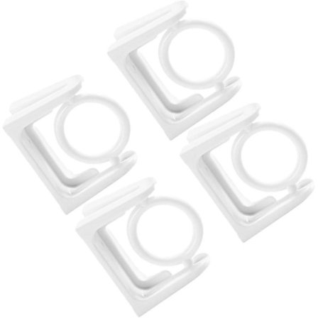 4 stk. Runde Kroge Vinduesåbner Stang Bruseforhængsstang Hænger Vægkroge Gardinstangskroge