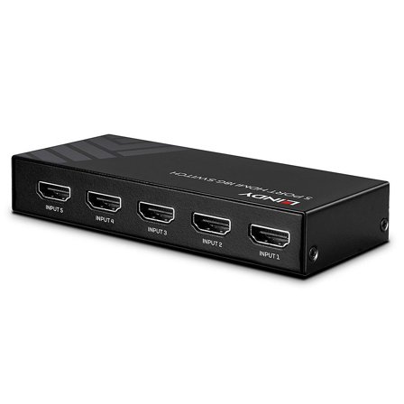 Lindy 5 Port HDMI 2.0 18G Switch - video/audio switch - 5 porter