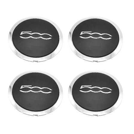 4 st 133mm Navkapslar för 500 Hjul Centrum Navkapslar Set 68078419AC 68078421AC Dammskydd 51884863 Silver