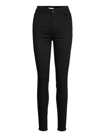 Trousers Denim Vera Stay Black Tiukat Farkut Musta Lindex