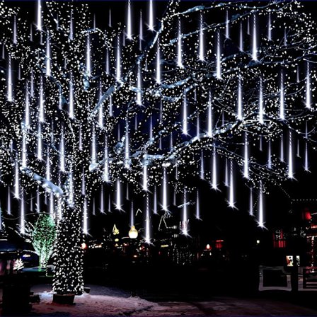 Regn Dråbe Lys, LED Meteor Shower Lys 8 Rør