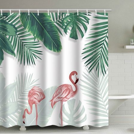 Flamingo Duschdraperi, med 12 plastkrokar - Stil 5