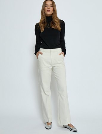 Minus Msdexa Mid Waisted Flared Pant - Cream - 46