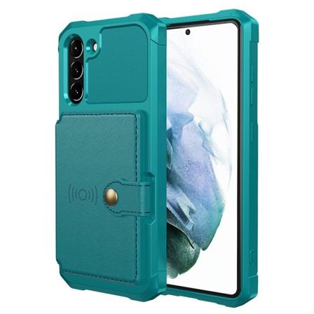 Samsung Galaxy S21 FE - Stiligt Skal med Kortholder //Lager Re Grön