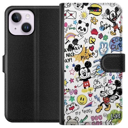 Kompatibel Tegnebogsetui til Apple iPhone 15 Plus Mickey Mouse