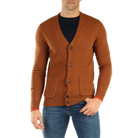 At.p.co - Cardigans - Brun - Herr - Storlek: M, Herr, Storlek: M
